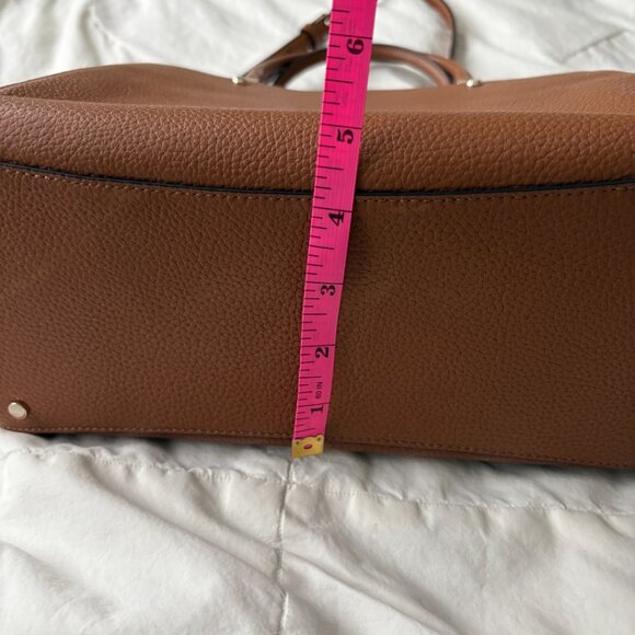 Kate Spade Leila Medium Triple Compartment Satchel Crossbody Bag Shoulder Brown - Picture 7 of 15